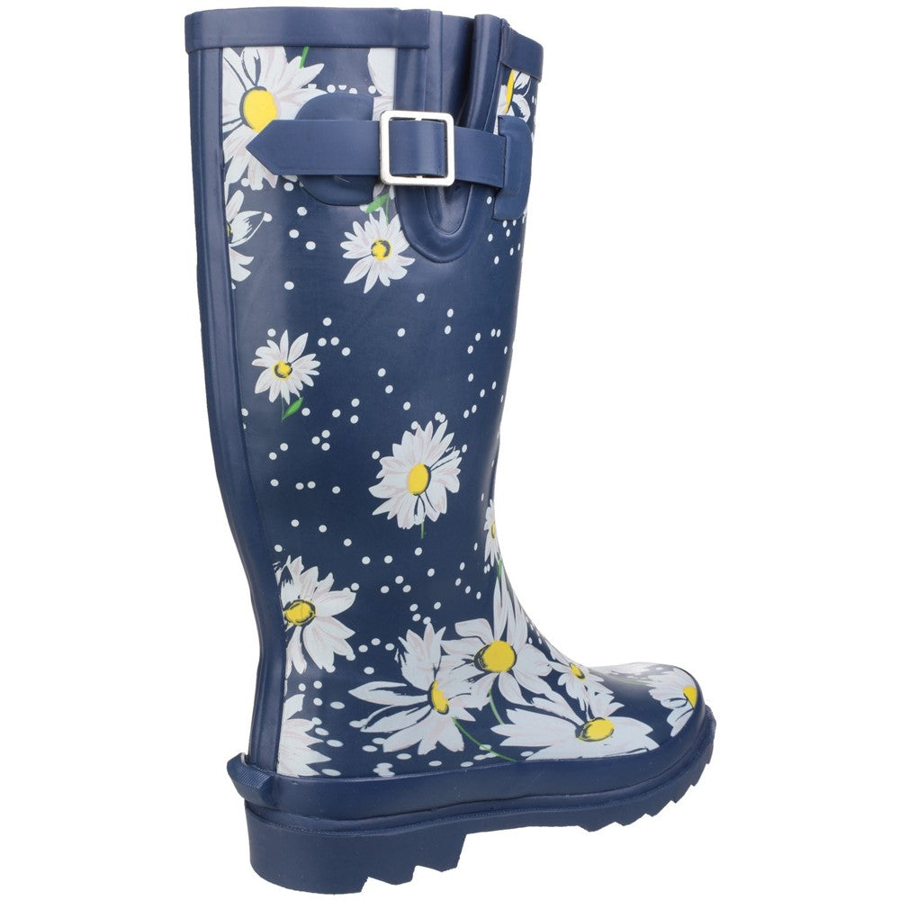 Burghley Waterproof Pull On Wellingtons Daisy