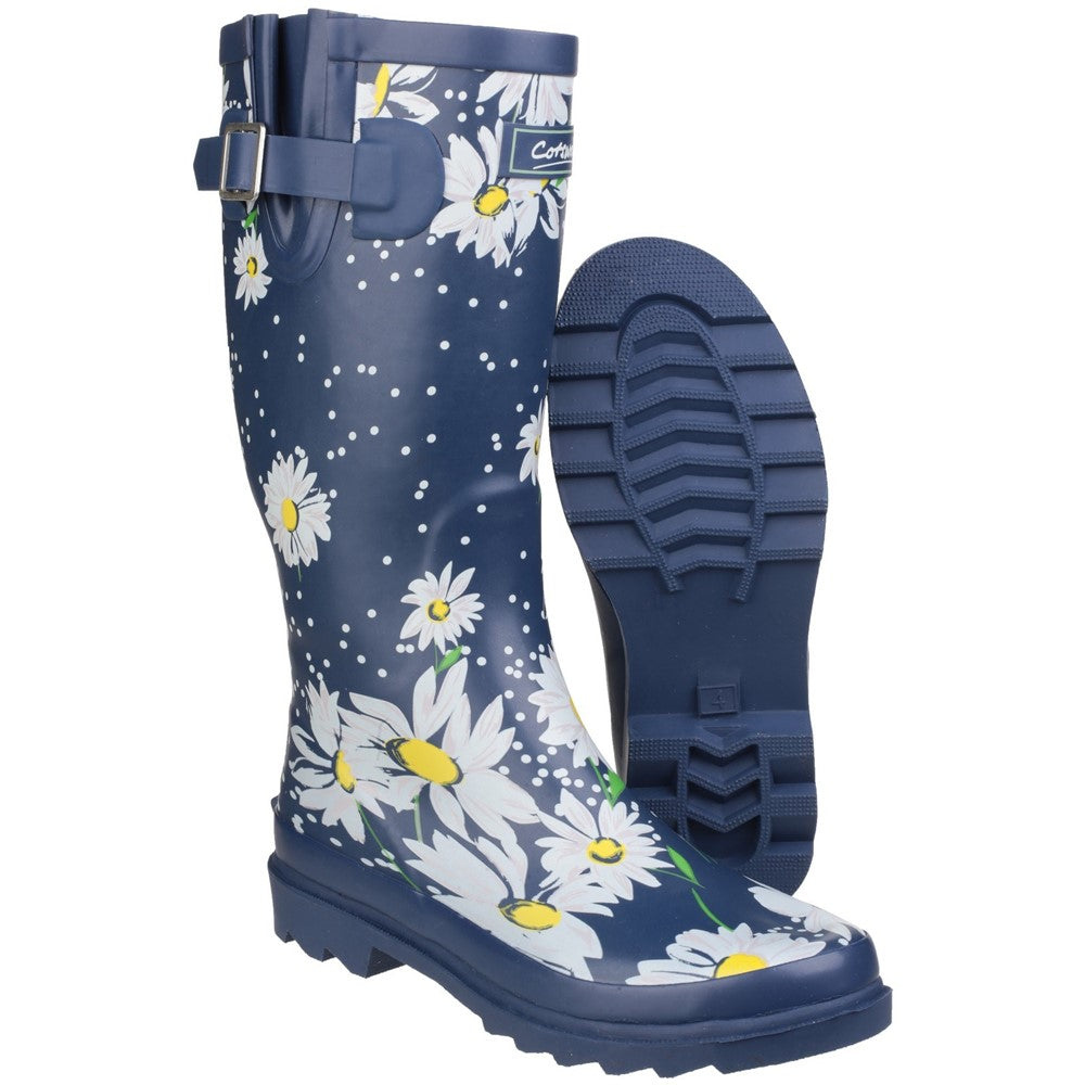 Burghley Waterproof Pull On Wellingtons Daisy