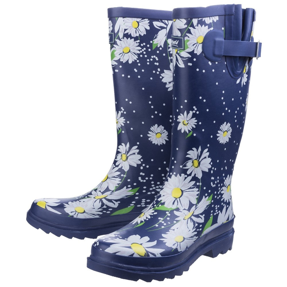 Burghley Waterproof Pull On Wellingtons Daisy