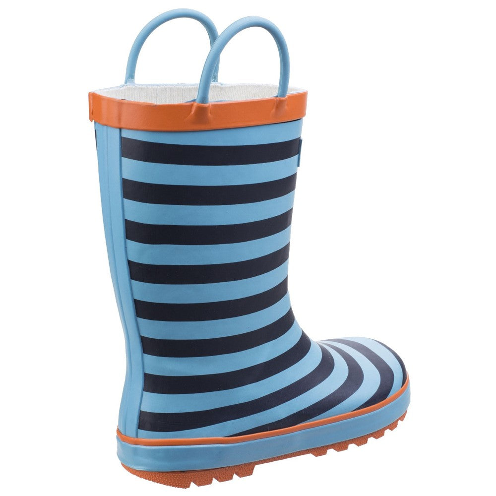 Kids Captain Stripy Wellies Blue