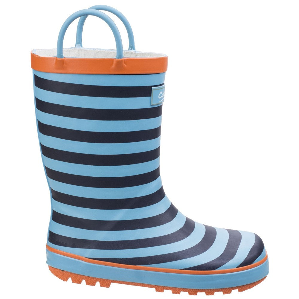 Kids Captain Stripy Wellies Blue