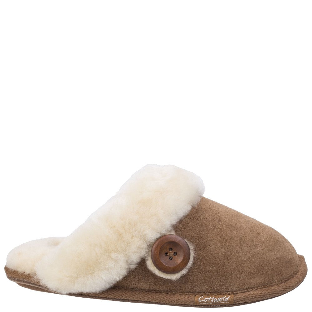 Lechlade Sheepskin Mule Slippers Chestnut