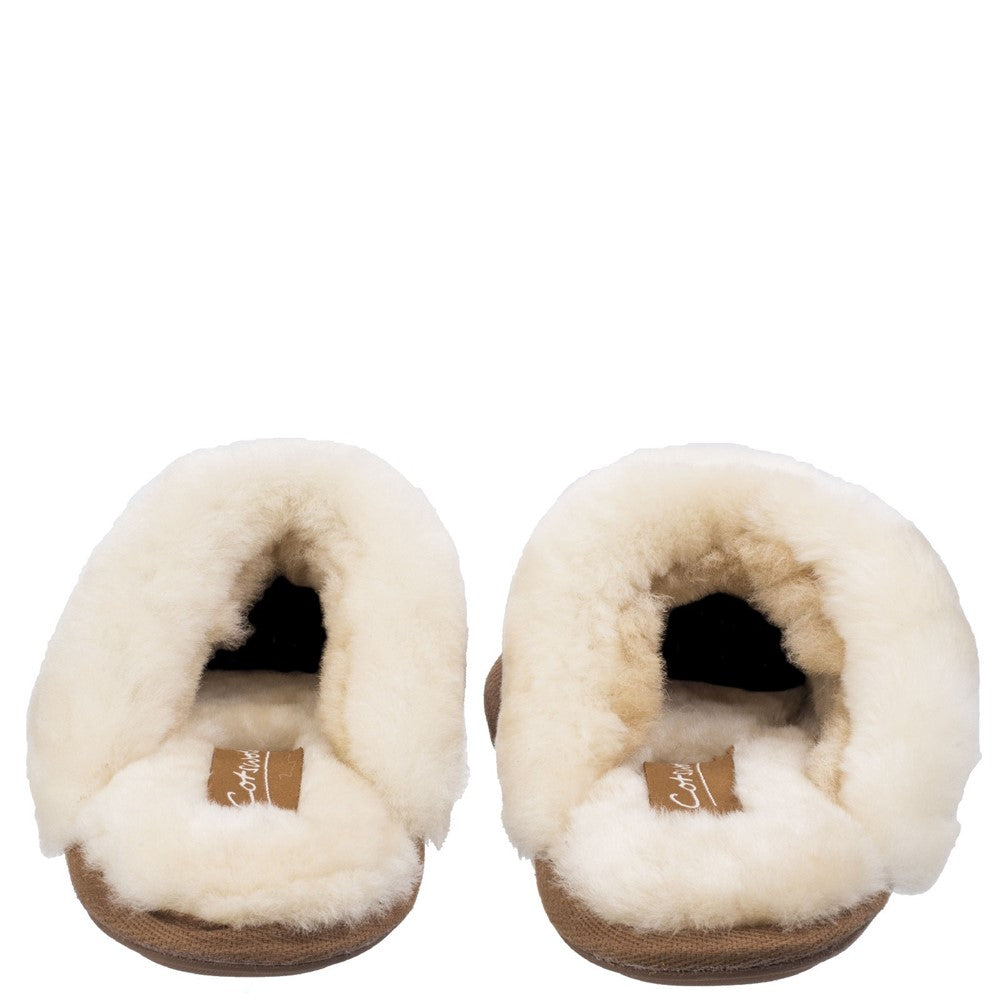 Lechlade Sheepskin Mule Slippers Chestnut