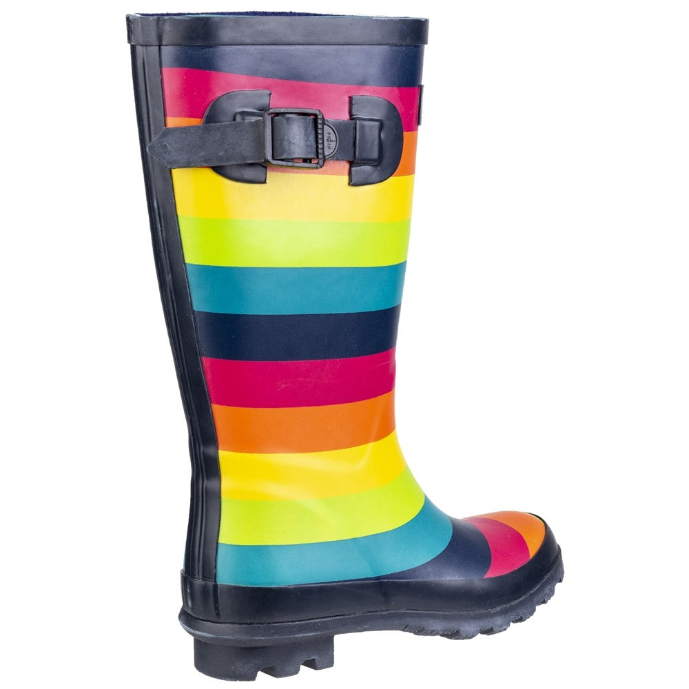 Kids Rainbow Wellingtons Boots Multicoloured Cotswold Shoes