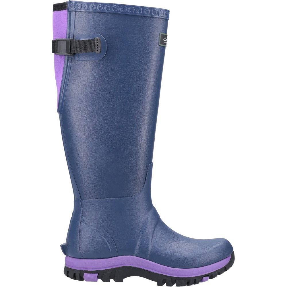 Realm Adjustable Wellingtons Blue Purple Cotswold Shoes