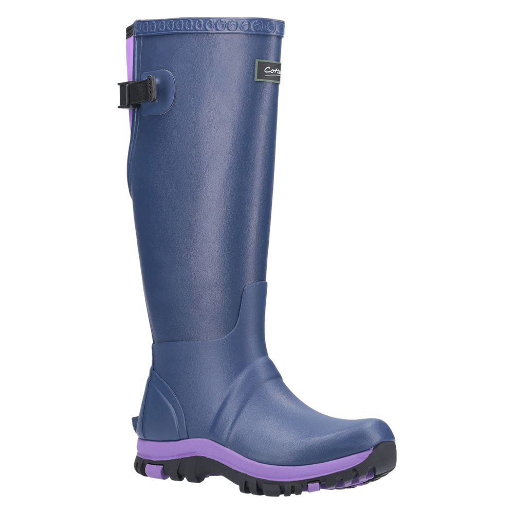 Realm Adjustable Wellingtons Blue/Purple