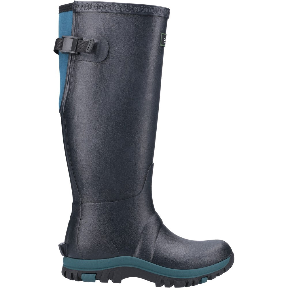 Realm Adjustable Wellingtons Navy/Teal