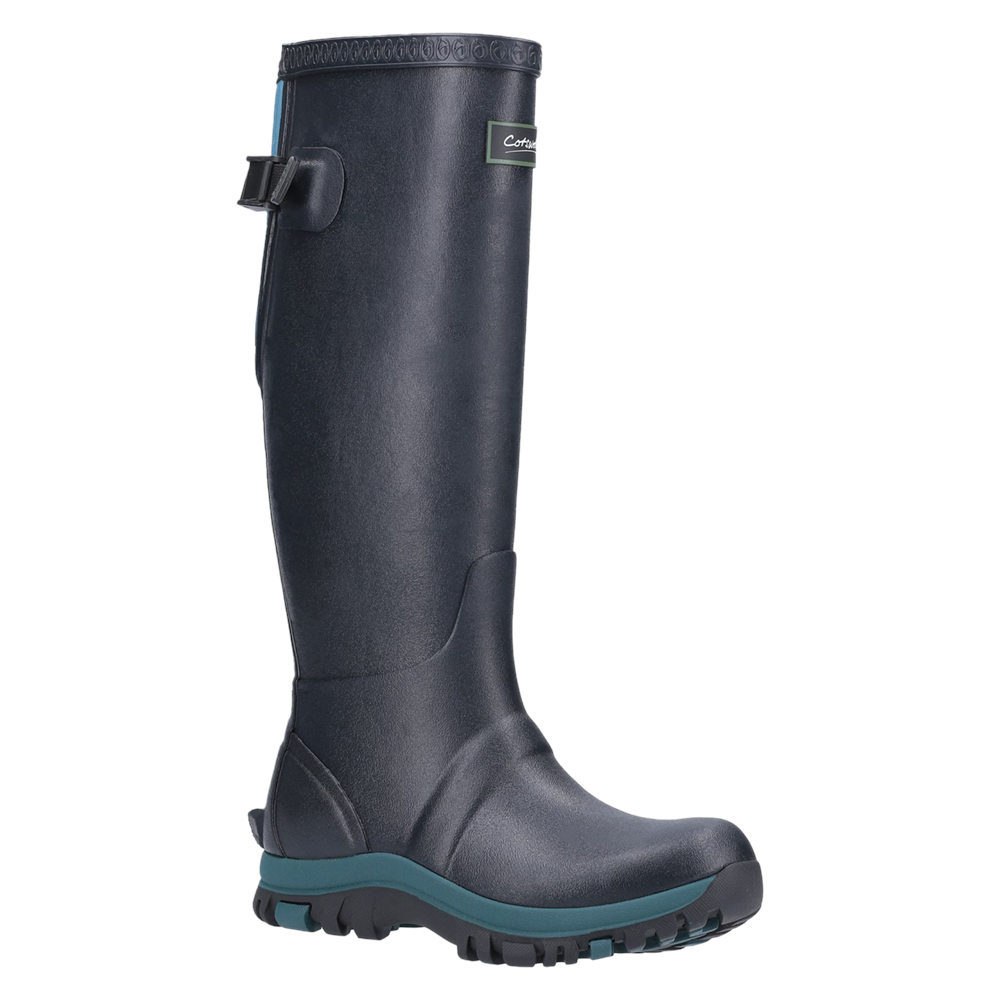 Realm Adjustable Wellingtons Navy/Teal