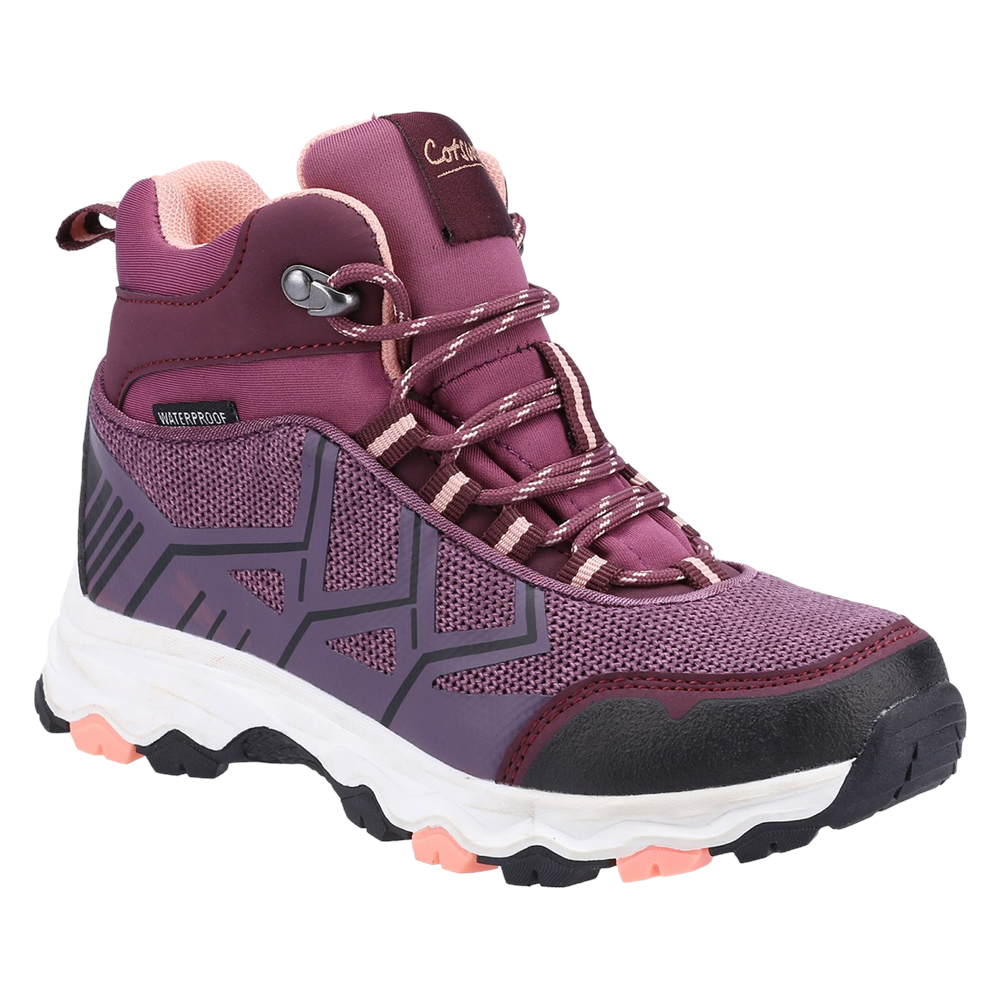 Kids Coaley Lace Recycled Hiking Boots Purple