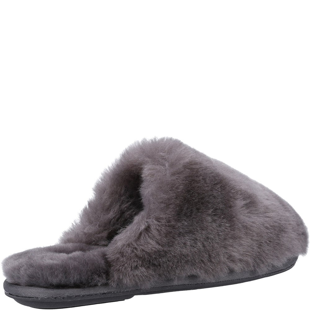 Salperton Sheepskin Mule Slippers Grey