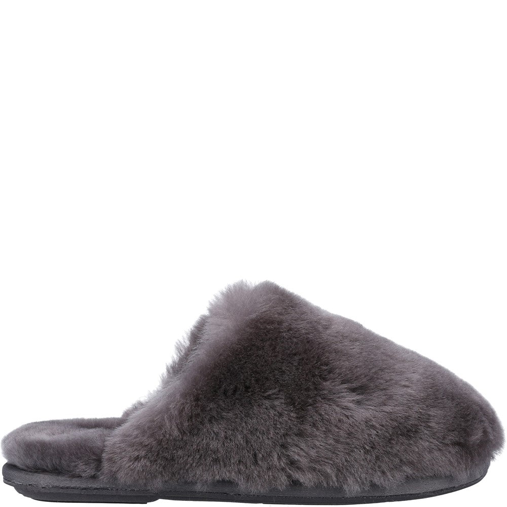 Salperton Sheepskin Mule Slippers Grey